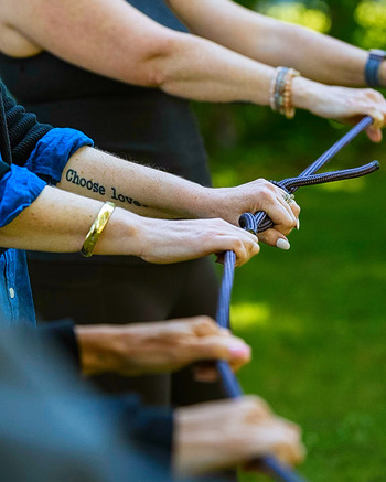 Hands joined in circle