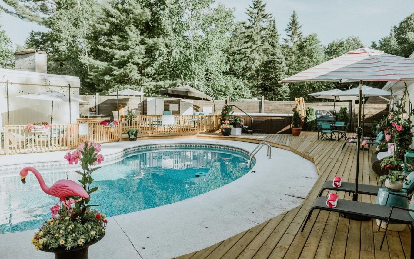 Poolside in the forest